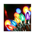 C9 26ft Indoor/Outdoor Transparent Multicolor LED Christmas String Lights with 25 Bulbs and E17 Base | 120V, 0.6W - style: Multicolor LED