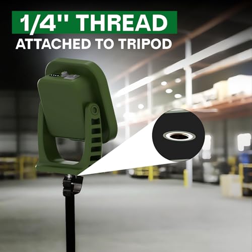 Magnetic Rechargeable Work Light with Stand, 4000LM Portable LED Light for Garage, Home, Emergency, Car Repair and Camping, 3 Color Temperatures, IP65 Waterproof