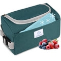 Genteen Small Cooler Bag with Ice Packs,Freezable Lunch Bag/Snack Bag,Small Insulated Bag Reusable Lunch Bag Kids with Zip Closure & Buckle Handle for Travel/School/Work,Green - color: Green