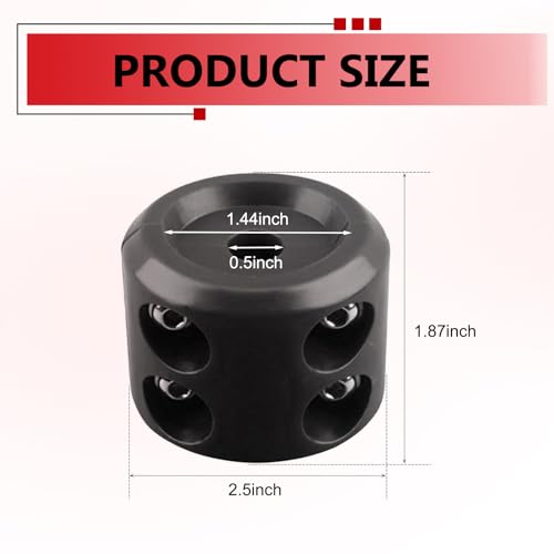 Car Winch Cable Hook Stopper, Rubber Winch Cable Protector with Allen Wrench, Line Saver for Wire & Synthetic Rope, Towing Hook Accessory for ATV UTV Truck SUV (Black) - color: Black