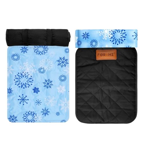 Summer Cooling Mat & Winter Warm Sleeping Pad. Washable Self Cool Pad for Small Dogs & Cats, Indoor Outdoor Pet Sleeping Pad for Crate, Kennel, Bed, Sofa or Car. Non-Slip & Foldable(20" x16")