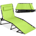Best Choice Products Patio Chaise Lounge Chair, Portable Outdoor Folding Recliner for Lawn, w/ 8 Positions, Handles, 300lb Capacity - Lime Green - color: Lime Green