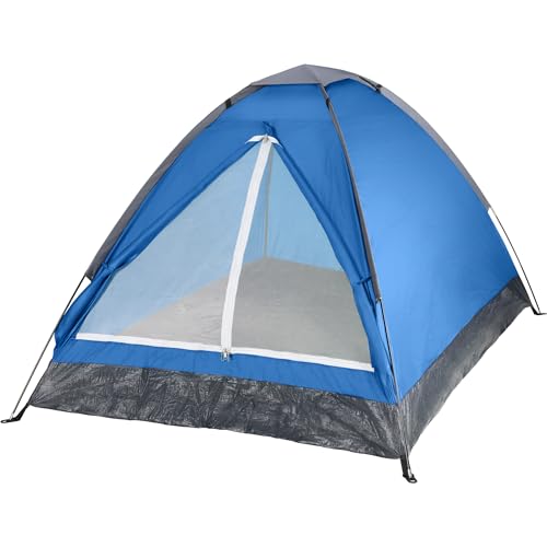 2 Person Outdoors Camping Tent with Rain Fly and Carrying Bag - Lightweight Outdoor Pop Up Tents for Camping Essentials, Music Festivals, Backpacking, Hiking, or Beach Shelter by Wakeman Outdoors - color: Blue