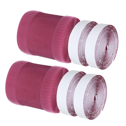 MECCANIXITY Floor Cord Cover 9.8 Ft x 4" Grip Floor Cable Protector Management for Home Floor with Adhesive Backing Prevent Tripping Nylon Polyester Blend Red 2Pcs - color: Red, size: 9.8 Ft x 4"