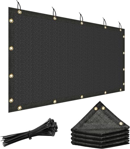 ShadeMart 5' x 20' Black 90% Shade Cloth, Custom Size Shade Tarp for Dog Kennel Cover, Fence Privacy Screen, Greenhouse, Chicken Coop & Pet Playpen, Upgrade Grommets, Durable Mesh Fabric Tarp. - color: Black, size: 5' x 20' Custom Size