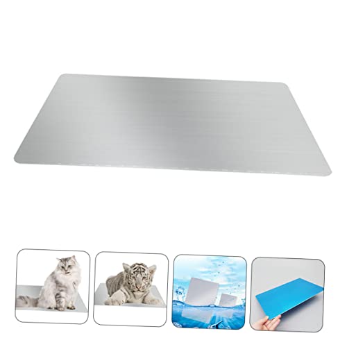 Happyyami Cooling Mat for Dogs and Cats Reusable Aluminum Pet Bed Pressure-Activated Cooling Pad for Summer Relief Smooth Surface Lightweight and Portable
