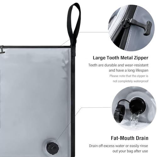 Buffalo Gear Insulated Fish Cooler Bag Portable Fish Kill Bag Keep Ice-cold More Than 48 Hours - color: Grey, size: 48x18in