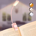 Gritin 9 LED Rechargeable Book Light for Reading in Bed - Eye Caring 3 Color Temperatures,Stepless Dimming Brightness,80 Hrs Runtime Small Lightweight Clip On Book Reading Light for Studying-Pink - color: Pink