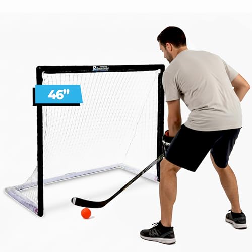 Premier Sports – Street Hockey Goal & Shooter Tutor – Portable Hockey Net for Indoor & Outdoor Use – Hockey Training Equipment