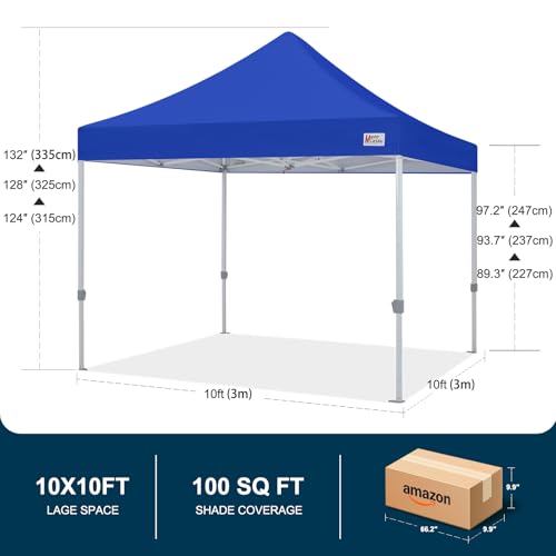 MASTERCANOPY Pop Up Canopy Tent Commercial Grade 10x10 Instant Shelter (Blue) - color: Blue, size: 10x10