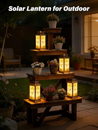 Mothers Day Gifts, Solar Lanterns Outdoor Waterproof Hummingbird Hanging Garden Decor Gifts for Mom Women Grandma, Outdoor Solar Lights for Garden Lawn Yard Patio Porch - style: Hummingbird