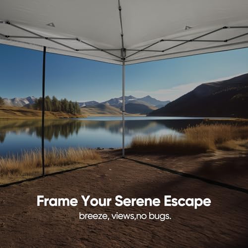 Quictent 10x10 Pop Up Screened Canopy Tent, Instant Setup for 1 Person with Netting, Portable & Compact, Waterproof & UV Protection, Ideal for Camping, Beach, Parties, and Outdoor Events - color: Dark Taupe
