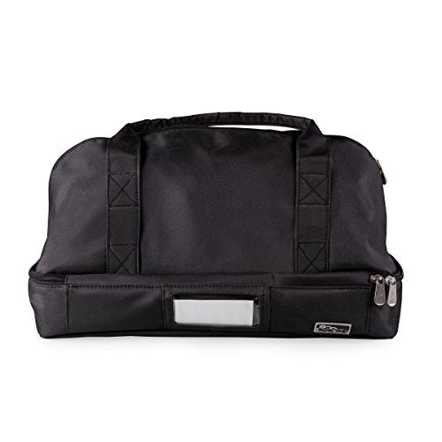 PICNIC TIME Potluck Insulated Casserole Carrier, Thermal Food Carrier, Portable Food Warmer, Insulated Container for up to 300 Degrees with Framed Window and Comfort handles (Black) - color: Black