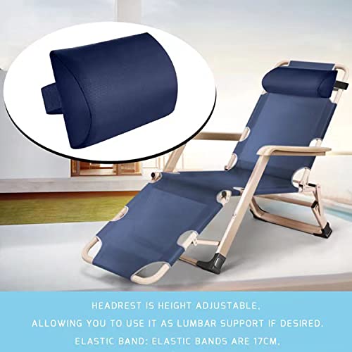 Ostlttyn Pillow - Soft Removable Padded Cushion Headrest with Elastic Band, Universal for Zero Gravity Chair, Lounger, Patio Recliner, Blue - color: Blue, size: 1 Pack