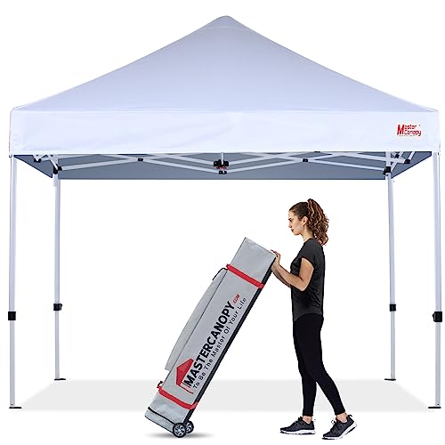 MASTERCANOPY Pop Up Canopy Tent Commercial Grade Instant Shelter (8x8, White) - color: White, size: 8x8