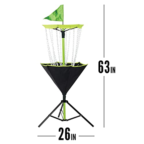 Franklin Sports Disc Golf Baskets - Portable Disc Golf Target with Chains Included - Disc Golf Basket Stand Equipment for Hole + Course Creation - style: Starter Plastic Chain