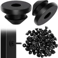 Foraineam 100 Pack Cable Railing Rubber Grommets, Black Cable Railing Post Protector Sleeves for 1/8" 5/32" 3/16" Cables, Wire Rope Rubber Protective Grommet Kit for Indoor Outdoor Metal Posts