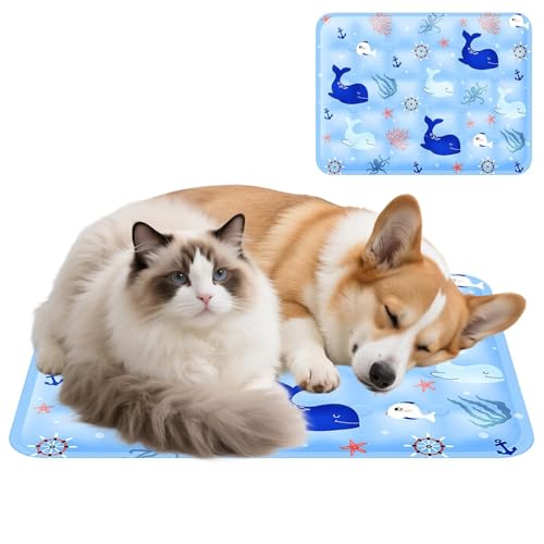 Pet Cooling Mat - 30x40cm, Summer Soft Ice Gel Pad, Pressure-Activated Cold Crate Kennel Bed, Waterproof PVC Comfortable Mat | Heat Relief Cushion for Cats and Dogs, Couch, Sofa, Floor, Cage, Home - size: 40x50cm