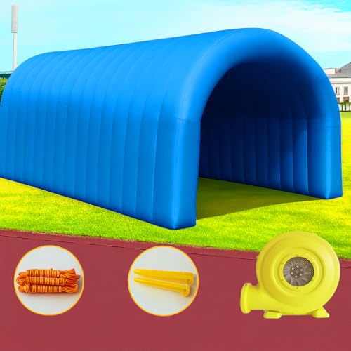 23x10x10FT Quick Setup Inflatable Tunnel Arch - for Sports Games, Trade Shows & Promotions (Blower Included) - color: Blue, size: 16.5FT
