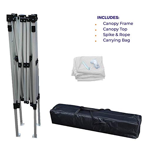 Impact Canopy 283010001 Slant Leg Canopy, White-One Sidewall - color: White, style: One Sidewall