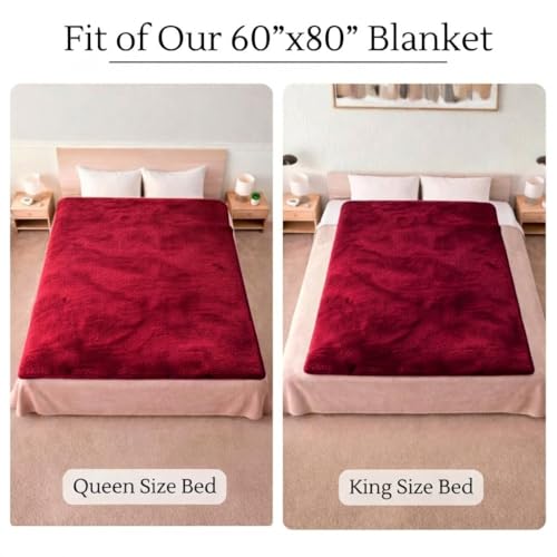 Waterproof Blanket for Bed Intimacy (90"x 80" King Size) Reversible Fleece | Sherpa, Love Blanket, Water Proof TPU Stain Proof Couch Furniture Mattress Winter Large Dog Bed Cover - Burgundy - color: Red, size: 90 x 80 inch