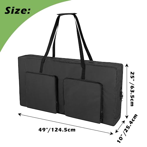 DSLEAF Cornhole Carrying Case for 4' x 2' Regulation Size, Heavy-Duty 600D Cornhole Boards Bag with Padded Shoulder Strap and Double Slide Zipper, Only Bag
