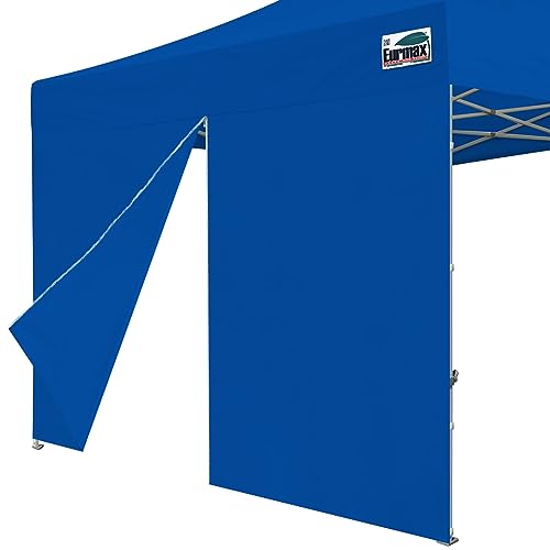 Eurmax USA Instant SunWall Canopy Middle Zipper Wall for Easy Entry and Exit - Sidewall for Pop Up Canopy Tent, 1 Pack (10Ft×6.6Ft, Royal Blue) - color: royal blue, size: 10x6.6ft