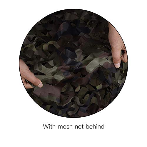 HYOUT Camo Netting Camouflage Net Bulk Roll for Hunting Blinds Ghillie Sunshade, Camping, Military Party Decoration - color: Us Woodland, size: 10x10ft(3M*3M)