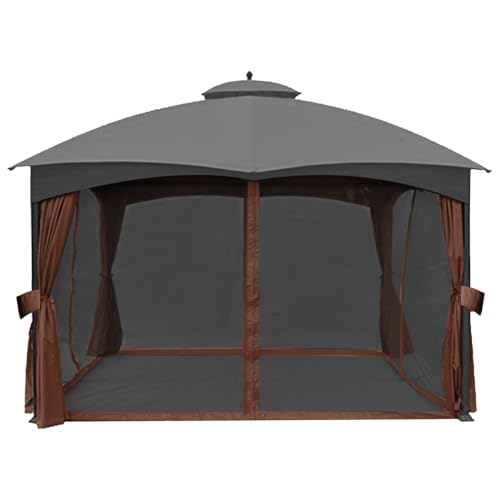 ABCCANOPY Gazebo Replacement Curtain 10'x12' - Universal Privacy Side Wall for Outdoor Gazebo, 4 Panel Only (Brown) - color: Brown, size: 4 Pcs Curtains