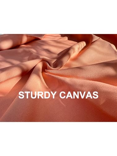 Kids Picnic Blanket, Kids Beach Mat – Medium 4’9” × 3’3” Compact Canvas, Easy to Fold & Carry - color: Peach Whip + Strap, size: 4'9" x 3'3"