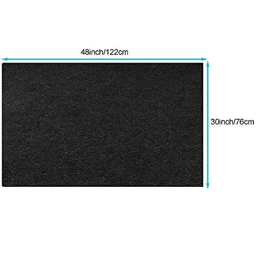 Tirifer Fireproof Fireplace Hearth Rug, Fireplace Mat for Hearth, Rectangular Non Slip Fire Carpet Protection Mat Flame Resistant Pad Protects Floors Patio from Sparks Embers(48'' x 30'') - size: 48" X 30"