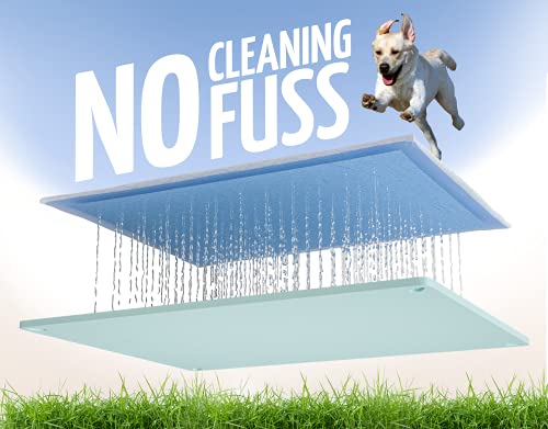 TidyFriend Dog Pee Pad Holder Tray Fits for 30” x 23” Pee Pads with Corner Lock Holes, Raised Edges, Non-Spill, Easy to Clean Silicone Dog Potty Tray Holder, For Indoor Floor Protection (Turquoise) - color: Turquoise, size: 30 x 23 Inches