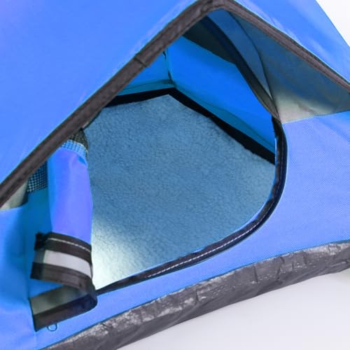 Cat Camping Tent, Cat Tent Bed, Pet Tent for Indoor Cat and Small Dog, Mini Tent (Blue, 21 x 21 x 14 Inches) - color: Blue