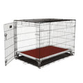 Kuranda Chewproof Elevated Crate Bed - Silver Aluminum - 25" x 18" - Vinyl - Burgundy - color: Burgundy, size: 25" x 18" - Silver Aluminum