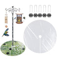 47.24" Clear Bird Seed Catcher Tray - Multi-Use Outdoor Bird Seed Ground Catcher Mat, Catches Bird Seed & Droppings, Lawn Protection-2-pack Replacement Set