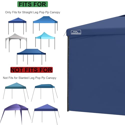 KAMPKEEPER 10X10 Canopy Tent Sidewalls with Zipper for Canopy Frame, 3Pcs Sunwalls Only, UPF50+ Waterproof Side Walls(Navy Blue) - color: Navy Blue