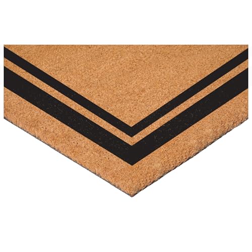 Calloway Mills 152961830F Black Border 18" x 30" Monogram Doormat, (Letter F) - color: Letter F, size: 1'6" x 2'6" (Rectangular)