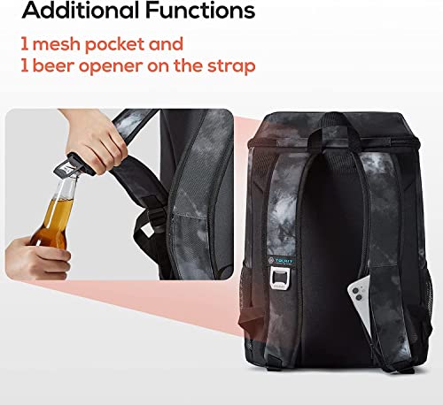 TOURIT Cooler Backpack Lightweight Insulated Backpack Cooler Leak-Proof for Men and Women, Sports Fan Coolers - color: 01-Dyed Black