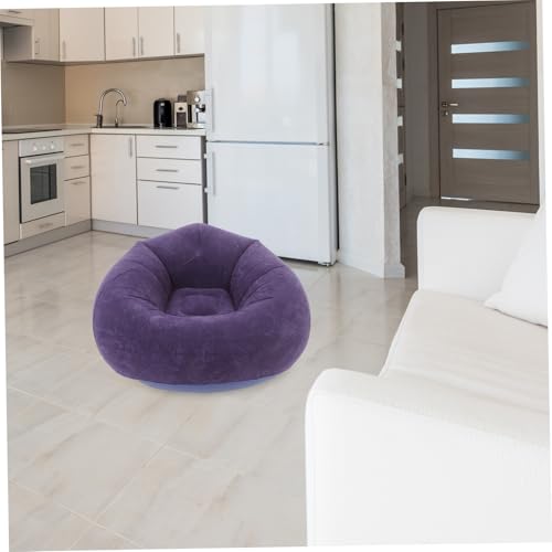 SOLUSTRE Inflatable Bean Bag Chair Portable Lazy Sofa Quick Setup for Living Room Bedroom Camping Includes Inflatable Pump and Compact Design for