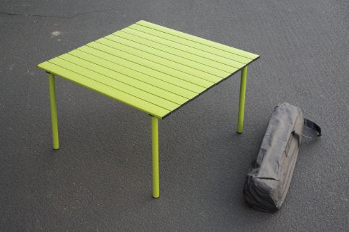 A2716G Low Aluminum Portable Table with Carrying Bag, Green - color: Green