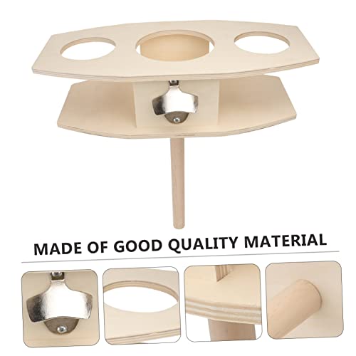 STOBAZA Detachable Wine Stake Natural Rack Outdoor Bar Shelves Beer Liquor Holder