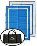 Mountain Mat 5x7 Solid Blue RV Patio Mat w Carry Bag – Extra Thick 5mm Recycled Poly Rug – Heavy-Duty, Waterproof, Reversible – Premium Outdoor Mat for Camping, Beach (Blue with Carry Bag, 5'x7') - color: Cadet Blue [5x7], style: 5' x 7'