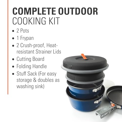 GSI Outdoors Bugaboo Base Camper, High-Efficiency Cookset – Ceramic Non-Stick Coated - size: Small
