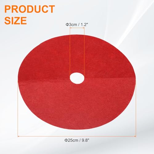 HARFINGTON 4pcs Tree Mulch Ring 9.8 Inch Non-Woven Round Tree Protector Weed Barrier Mat Plant Cover Rings for Weed Grass Control Root Protection, Red - color: Red, size: 9.8