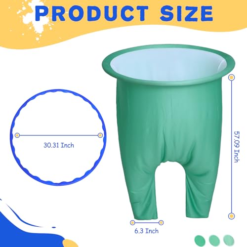 Granny Pants Yard Game Set for Adults, Oversized Granny Pants with 5 Bouncy Balls and 1 Pump, Giant Stretchy Pants, Fun Tossing Games Props for Outdoor Parties, Group Gatherings and Family(Green) - color: Green, size: Large