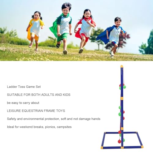 Alomejor Ladder Toss Game Set Fun Interactive Outdoor Ladder Ball Tossing Game for Family Camping, Durable ABS Material