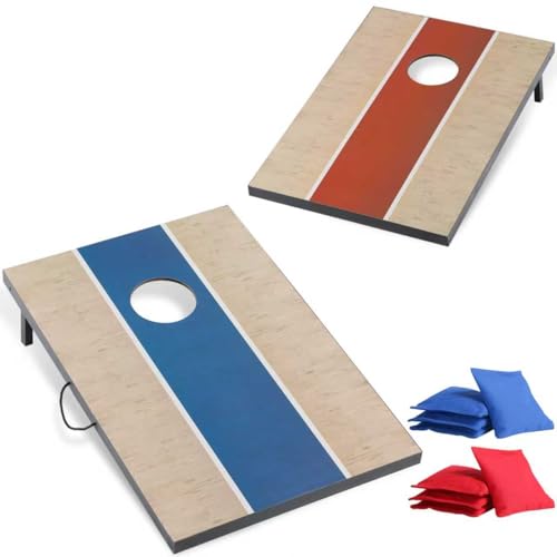 Cornhole Sets 4 x 2 ft / 3 x 2 ft with 8 Bean Bags Regulation Size, Corn Hole Games for Adults Outdoor Bean Bag Toss Game - color: 3 x 2 ft Classic