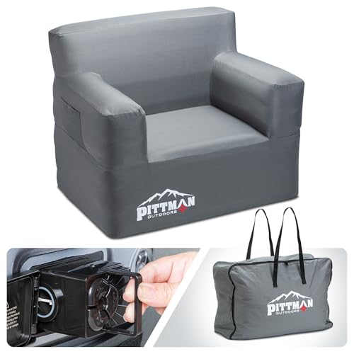 Pittman - Inflatable Chair for Camping with Built in Pump - Portable Inflatable Couch for Adults Holds 350lb's - Blow Up Chair for Movie Nights, Outdoor Blow up Furniture or Air Sofa for Camping - size: Chair