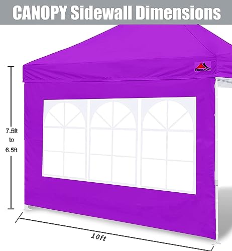 SCOCANOPY 2PCS SideWall with Window for 10x10 Canopy Frame (10X10, Purple) - color: purple, size: 10X10