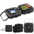 Adjustable 2 Burner Portable Camping Stove Propane (16000 BTU) with Camping Grill and Carrying Bag, Folding Propane Stove,Gas Camping Stove with Piezo Ignition for Camping, Backyard BBQ, Black - color: black